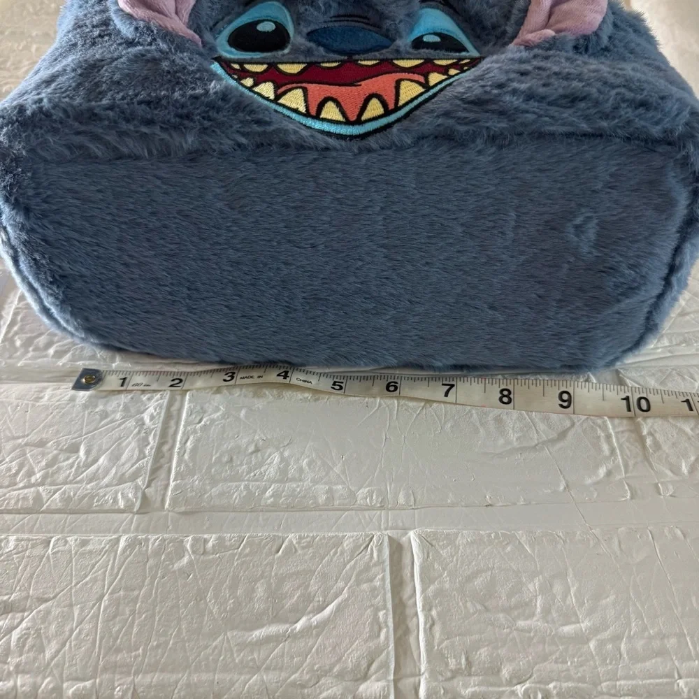 New Disney Stitch Small Insulated Lunch Bag Disney Stitch Furry Bag Blue & Pink